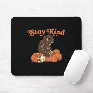 Tapis De Souris Reste gentil bébé singe punch peluche mignonDrôle 