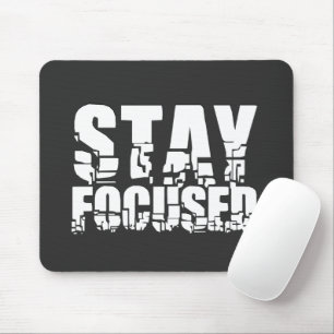 Tapis De Souris Rester concentré   Phrase motivationnelle avec tex