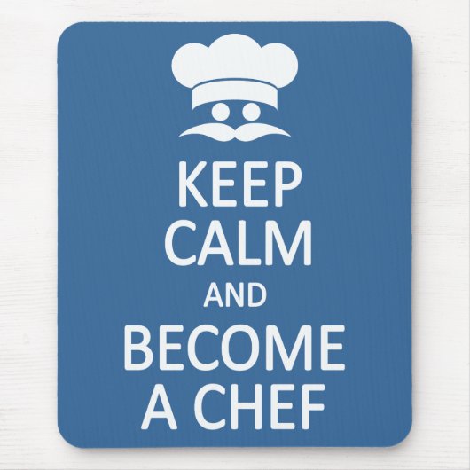 Tapis De Souris Restez calme et devenez chef mousepad personnalisé (Devant)