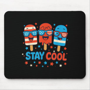 Tapis De Souris Restez Cool Chemise Glace Boys Hommes 4 Juillet Am