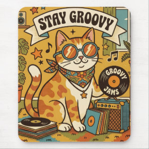 Tapis De Souris RESTEZ FUNKY   Amateur d'animaux   Bohème