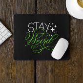 Tapis De Souris Restez Geek bizarre, Introversez, Nerd