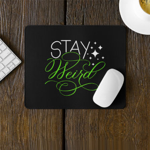 Tapis De Souris Restez Geek bizarre, Introversez, Nerd