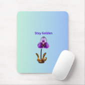 Tapis De Souris Restez Orchidée Dorée (Avec souris)
