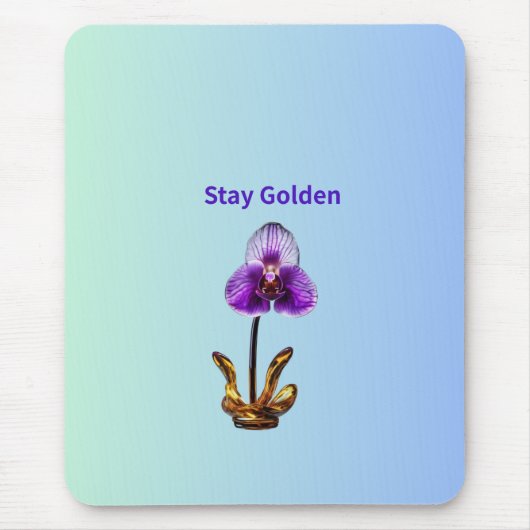 Tapis De Souris Restez Orchidée Dorée (Devant)