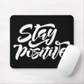 Tapis De Souris Restez positif Jaune (Avec souris)