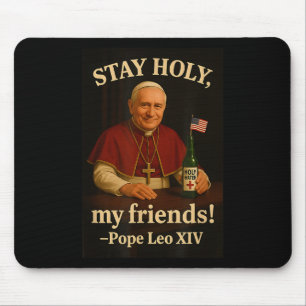 Tapis De Souris Restez Saint Pape Leo Xiv American Pope Fan Art