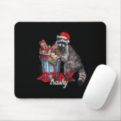 Tapis De Souris Restez trashy Christmas Raccoon Xmas Trash Panda R (Avec souris)
