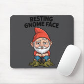 Tapis De Souris Resting Gnome Face Cute Funny Christmas Kawaii Car (Avec souris)