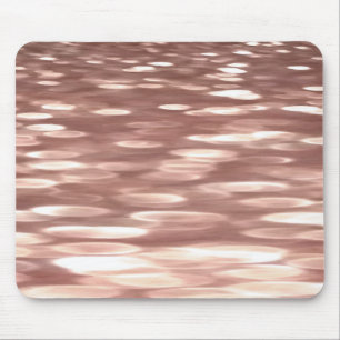 Tapis De Souris Résumé #3 : Rose cuivre doré scintillant