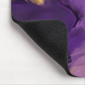 Tapis De Souris Résumé abstrait violet et or (Coin)