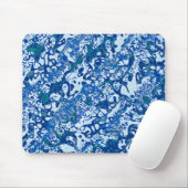 Tapis De Souris Résumé graphique en points bleus (Avec souris)