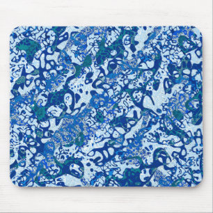 Tapis De Souris Résumé graphique en points bleus