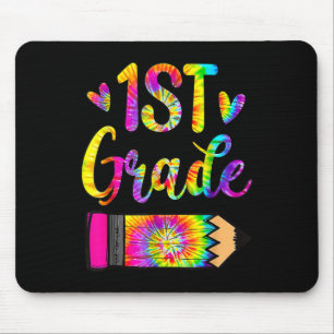 Tapis De Souris Retour À L'École 1ère Année Teacher Tie Dye