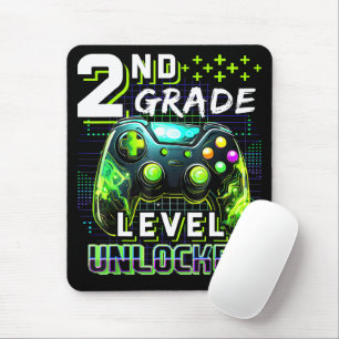 Tapis De Souris Retour à l'école 2e année Garçons Niveau gamer dév
