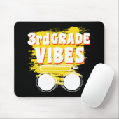 Tapis De Souris Retour à l'école 3e année Vibes Chemise Premier jo (Avec souris)