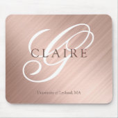 Tapis De Souris Retour À L'École Monogramme Nom De L'École (Devant)