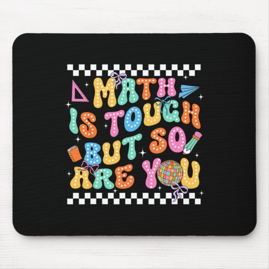 Tapis De Souris Retour à l'école Prof de maths Les maths c'est dur (Devant)