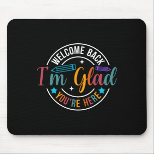 Tapis De Souris Retour à l'école Professeur Bienvenue Retour Je su