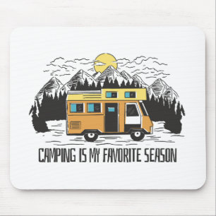 Tapis De Souris Retraite en montagne en camping-car