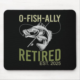 Tapis De Souris Retraité O-poisson-iellement Ét 2025 Pêcheur Pêche