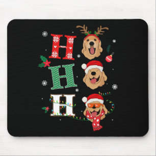 Tapis De Souris Rétreints Ho Ho Ho tenue de Noël dorée de Noël C