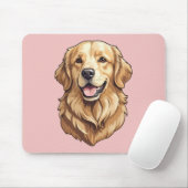 Tapis De Souris Retriever doré (Avec souris)