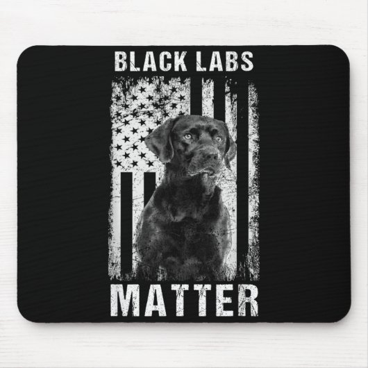 Tapis De Souris Retriever du Labrador Black Labs (Devant)
