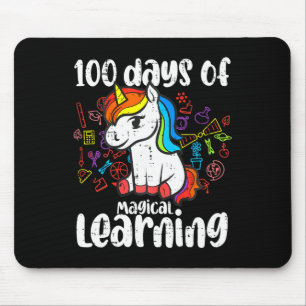 Tapis De Souris Retro 100 Jours D'Apprentissage Magique Unicorne G
