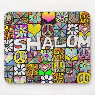 Tapis De Souris Rétro 60s Psychédélique Shalom AMOUR