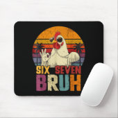 Tapis De Souris Retro 67 Six Seven Bruh Funny Chicken With Sungles (Avec souris)