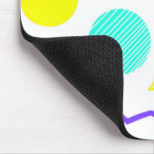 Tapis De Souris Retro 80s Memphis Geometric Pattern (Coin)