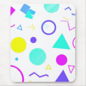 Tapis De Souris Retro 80s Memphis Geometric Pattern (Devant)