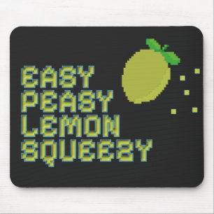 Tapis de souris Retro 8-Bit Lemon Squeezy pour jeu