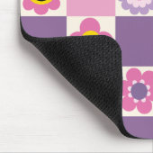 Tapis De Souris Retro À damiers Checker Y2K Floral Patal (Coin)