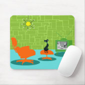 Tapis De Souris Rétro âge d'espace Kitty Mousepad (Avec souris)