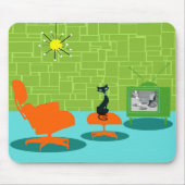 Tapis De Souris Rétro âge d'espace Kitty Mousepad (Devant)