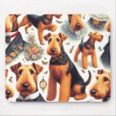 Tapis De Souris Retro Airedale Terrier sans fil (Devant)