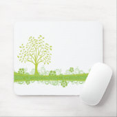 Tapis De Souris Rétro arbre vert (Avec souris)