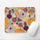 Tapis De Souris Rétro arrière - plan des légumes frais (Avec souris)