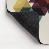 Tapis De Souris Rétro arrière - plan géométrique de cube (Coin)