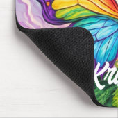 Tapis De Souris Retro Artistic Custom Butterfly Monogram Name (Coin)