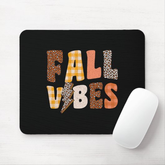 Tapis De Souris Retro Automne Vibes Automne automne saison (Avec souris)