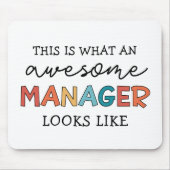 Tapis De Souris Retro Awesome Manager Funny (Devant)