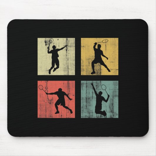 Tapis De Souris Retro Badminton (Devant)