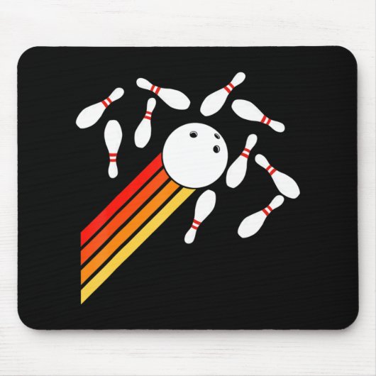 Tapis De Souris Retro Bowling Fun Bowling (Devant)