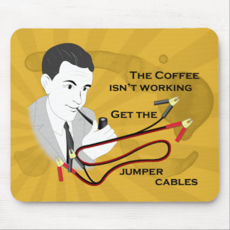 Tapis De Souris Rétro café drôle de papa indiquant Mousepad