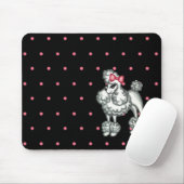 Tapis de souris rétro caniche (Avec souris)