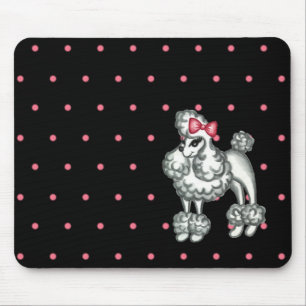 Tapis de souris rétro caniche