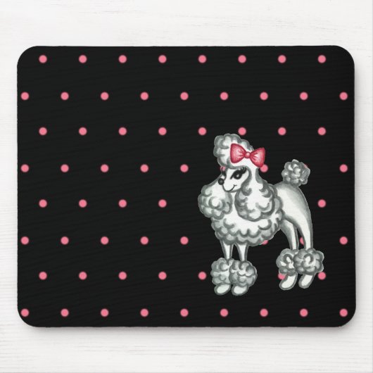 Tapis de souris rétro caniche (Devant)